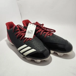 New Adidas Icon 4 MD Baseball Cleats Shoes - Black/Red/White mens size 11.5 - Picture 1 of 8