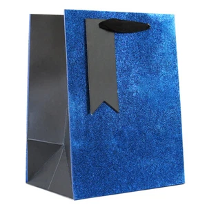 MALE /FEMALE M / L / XL BLUE GLITTER UNISEX ALL OCCASSIONS GIFT BAG PARTY - Picture 1 of 1