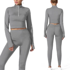 Stylish Women's Grey Solid Color Suit Elegant Fashion Outfit Perfect Fit New - Picture 1 of 12