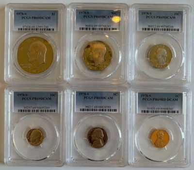 1978 S U.S. 6 Coin Proof Set-PCGS PR69DCAM ($1-50C-25C-10C-5C-1C)—Free Shipping! - Image 1 of 4