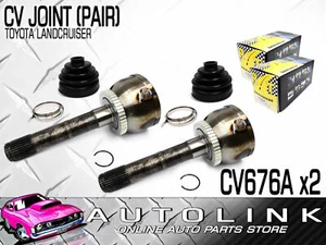 FRONT CV JOINT FOR TOYOTA LANDCRUISER FZJ105 4.5lt 1FZFE 98-02 (NO FREE HUB) x2 - Picture 1 of 3