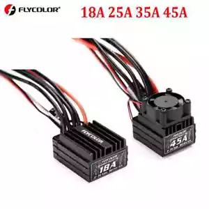 Flycolor Lightning 18A 25A 35A 45A wasserdicht Auto Regler 2-3s für RC 1/10 1/16 Autos - Bild 1 von 24