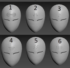 3D-Printed Naruto/Shippuuden/Boruto Kirigakure/Hidden Mist Anbu Black Ops Masks - Picture 1 of 1