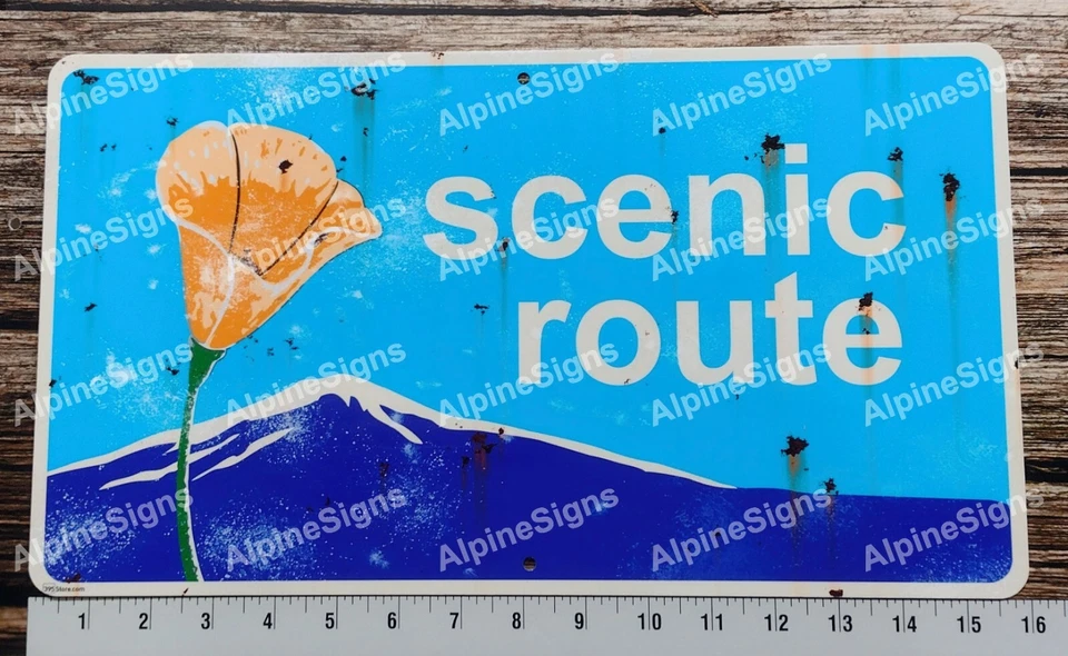California Scenic Byway Route sign - distressed, weathered looking - Image 1 of 1