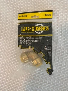 push&lock 1/2 90 Grad Winkel PVC CPVC Kupfer bleifrei - Bild 1 von 2