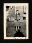 1928 FLAPPER ERA YOUNG LADY WOMAN DRESS SHORT HAIR OLD/VINTAGE SNAPSHOT- I60