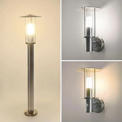 Außenleuchte Aussenlampe Wandleuchte Standleuchte Edelstahl Wegeleuchte Glas 258 - Bild 1 von 4