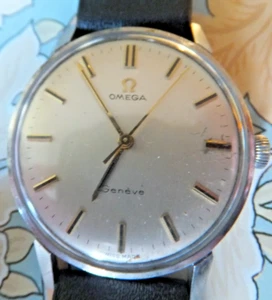 1960's Omega Seamaster Geneve Cal 601 Manual Winding Stainless-Steel Watch - Picture 1 of 8