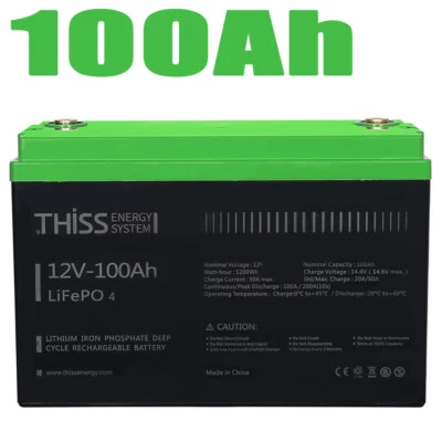 LiFePO4 Lithium Battery 12V 100Ah 200Ah 7Ah Deep Cycle for Solar Off-grid lot - Image 1 of 4