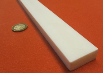 Teflon PTFE Virgin Bar 1/2" - .500" Thick x 1.00" Wide x 48" Long White - Image 1 of 4