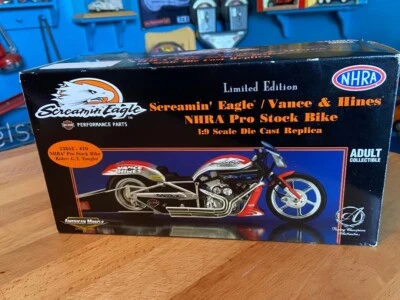 American Muscle Harley Davidson VROD Die Cast Screamin Eagle Pro Stock Bike #10 - Image 1 of 4