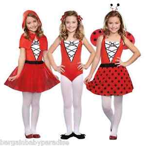 NWT Storybook Beauties 3 Costumes in 1 Bag Red Riding Hood Gymnast & Ladybug M