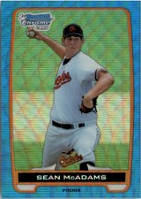 2012 Bowman Chrome Draft Draft Picks Blue Wave Refractors #BDPP94 Sean McAdams