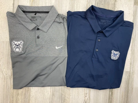 (2) Nike Dri - Fit  Butler University Bulldogs Polo Shirts Size Large FREE SHIP! Cover