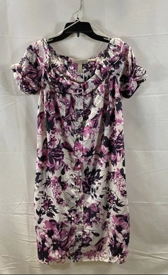 Jean Paul Gaultier Women's Multicolor Floral Short Sleeve Dress Size Medium - Image 1 of 4