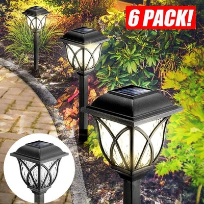 6X LED Solar Laterne Gartenleuchte Gartenlampe Solarleuchte Solarlampe Terrasse~ - Bild 1 von 4
