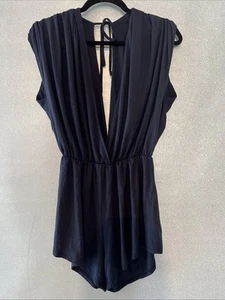 NBD Open Back And Front Navy Romper Size XS Soft Revolve Jumpsuit - Picture 1 of 4