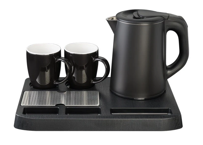 Set 4 Pezzi Bollitore Elettrico Colazione con Vassoio e 2 Tazze - Imagen 1 de 1