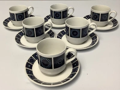 Midwinter Madeira Espresso Cups and Saucers Mid Century Modern - Image 1 of 4