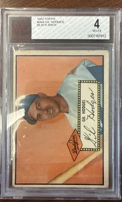1952 Topps - Gil Hodges #36 Black Back - Image 1 of 2