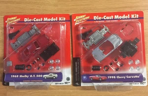 Johnny Lightning Die Cast Model Kit '98 Corvette '68 Shelby GT 500 Lot Of 2 - Picture 1 of 4