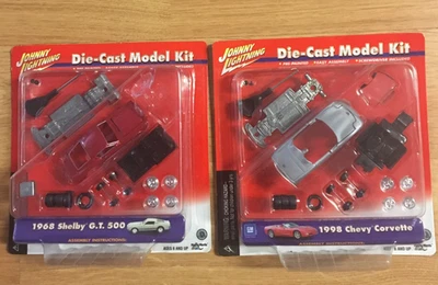 Johnny Lightning Die Cast Model Kit '98 Corvette '68 Shelby GT 500 Lot Of 2 - Image 1 of 4