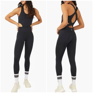 Free People Movement Back It Up Strampler Jumpsuit Body Turnanzug Schwarz Gr. XS Neu mit Etikett - Bild 1 von 10