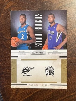 2010 Panini Rookies & Stars Studio Combo Gold /499 DeMarcus Cousins John Wall RC - Image 1 of 3