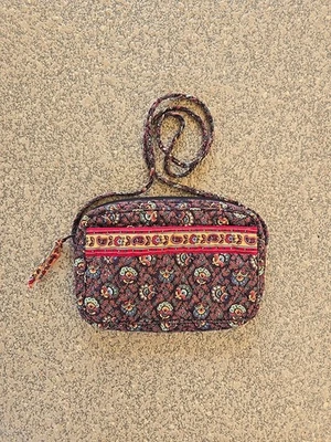Raro Bolso de Hombro Vera Bradley Vintage Colette Negro Retirado Cartera Diseño Floral Foto 1 de 4