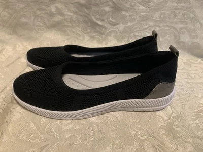 New Easy Spirit Glitz 2 Womans Black Knit  Slip On Comfort Loafer Shoes 9 M - Image 1 of 4