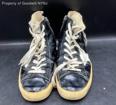 Zapatillas altas Golden Goose Francy de cuero negro para mujer 39 con certificado de autenticidad Foto 1 de 4