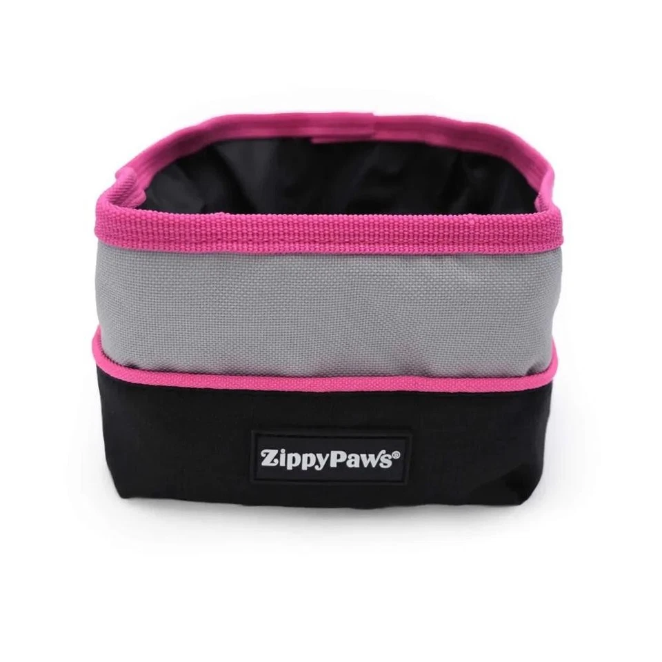 Zippy Paws Adventure Bowl On-The-Go Food & Water Bowl (Pink) - Image 1 of 1