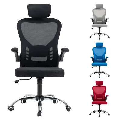 Mesh Office Chair Ergonomic 360° Swivel Lift Computer Desk Adjustable Height
