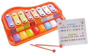 2-in-1 Xylophone & Piano Toy with Music Sheet Songbook for Kids - Picture 1 of 5