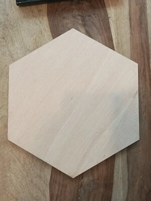 Holz Holzzuschnitt 27cm x 6mm Hexagon Sechseck Wabe Deko Basteln - Bild 1 von 4