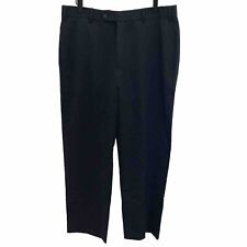 Brooks Brothers Wool Flat Front Dress Pants Mens 35 x 30 Black Charcoal Canada