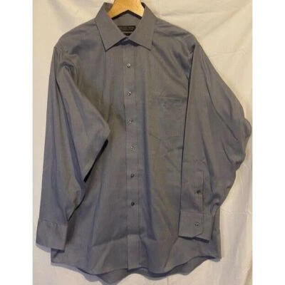 DONALD J. TRUMP SIGNATURE COLLECTION Men's LARGE GRAY BUTTON DOWN 100% COTTON - Image 1 of 4