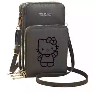 Hello Kitty Faux Leather Shoulder Bag, Crossbody Phone Wallet - Picture 1 of 7