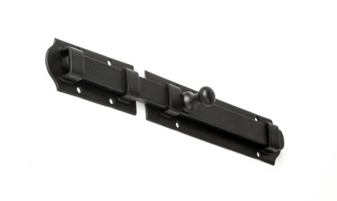 Gate lock latch HORIZONTAL LOCKSET 12" ROUGH BLACK Cover