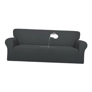 PureFit 100% Dual Waterproof Couch Cover Slipcovers for Couches Sofa Dark Gray - Picture 1 of 8