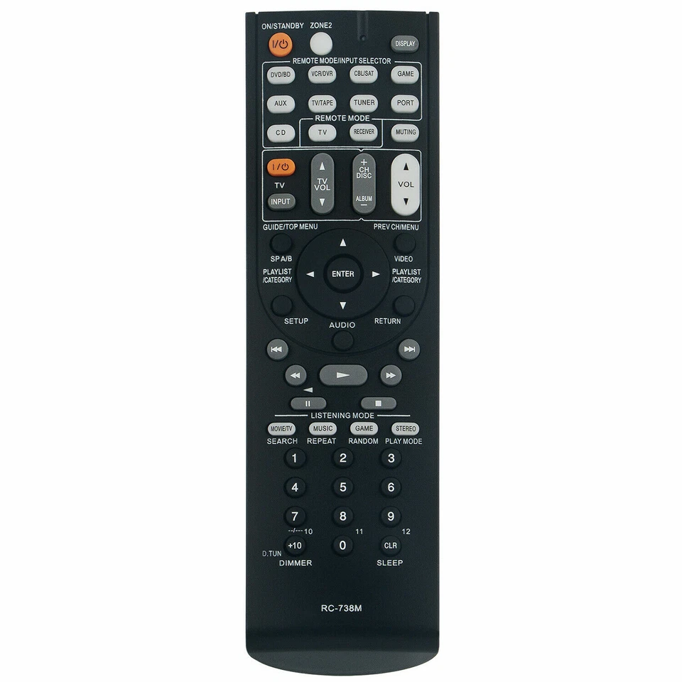 Nuovo RC-738M per ONKYO ricevitore audio video telecomando AV HT-S7200 TX-SR607 - Bild 1 von 4