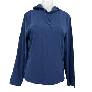 Nautica Women's Pullover Lightweight Navy Hoodie Sweatshirt Size M Long Sleeve - Picture 1 of 12