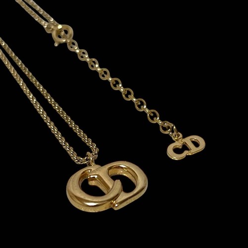 Collana Christian Dior ciondolo logo cd gp oro originale usata