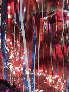 Metallic Fringe Table Skirt Party Decoration 29 in. x  14ft. Red, white and Blue - Picture 1 of 1