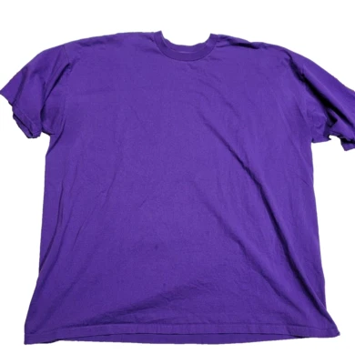 Camisa atlética de manga corta vintage Pro Club negra de peso pesado púrpura para hombre 5XL Foto 1 de 4