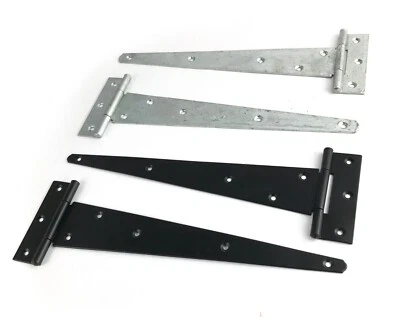 Tee Hinges X 2 Shed Door Gate Heavy Duty Hinge 4" 6" 8" 10" 12" 14" 16" 18" 24" - Image 1 of 4