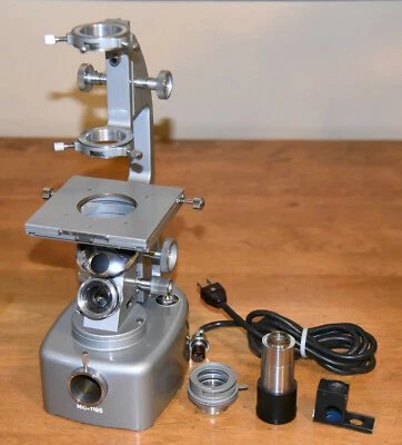 Microscopio compuesto invertido Unitron Japón de colección MiC-1195 ¡Gran forma! Foto 1 de 4