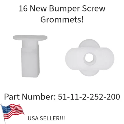 16 NEW BUMPER SCREW GROMMETS! FITS 1991 & UP BMW 318 323 328 M3 320 325 ETC! - Image 1 of 3