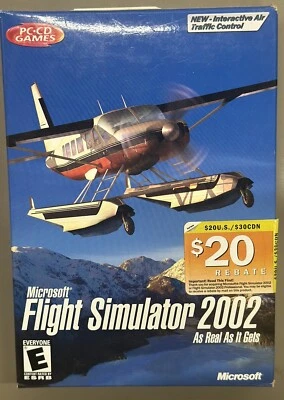 Microsoft Flight Simulator 2002, 2001, Small Box, New & Sealed - Image 1 of 2
