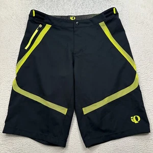 PEARL IZUMI MENS MOUNTAIN BIKE SHORT XL 15" Black Yellow w Liner - Picture 1 of 16